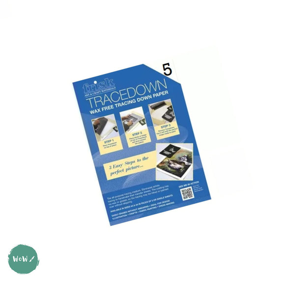 Tracing Down - TRACEDOWN  A4 Pack of 5 Sheets- WHITE