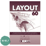 Frisk MAROON Brand, white 60gsm Layout paper Pad- A3