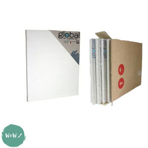 Linen Canvas - White Primed - Standard Depth - GLOBAL ART Belle Arti -  16 x 20" -DISCOUNTED PACK OF 4