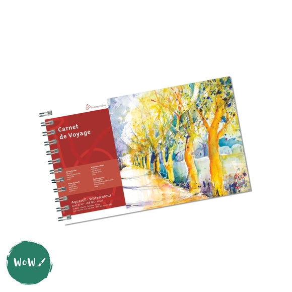 WATERCOLOUR SPIRAL PAD - Hahnemuhle - CARNET DE VOYAGE - 400gsm - COLD PRESSED Surface - 15.3 x 25cm