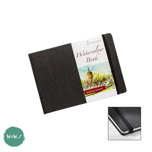 Hardback Watercolour Paper Book - TRAVEL JOURNAL - Hahnemuhle  The WATERCOLOUR BOOK – 200gsm, Fine Grain, A4 LANDSCAPE
