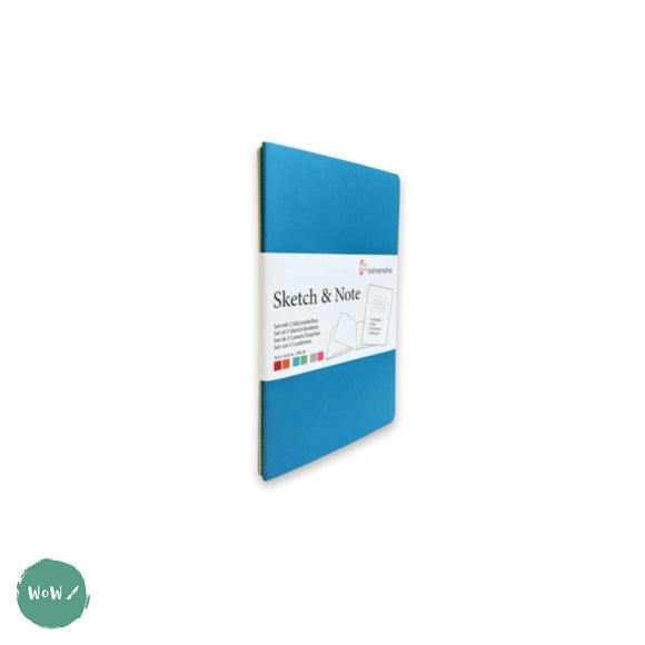 Softback Sketchbook - Hahnemuhle PACK OF 2 - Sketch & Note pads, 125 g/m² - A6 -Delphinium/Menthe