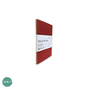 Softback Sketchbook - Hahnemuhle PACK OF 2 - Sketch & Note pads, 125 g/m² - A6 - Cerise/Paprika
