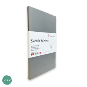 Softback Sketchbook - Hahnemuhle PACK OF 2 - Sketch & Note pads, 125 g/m² - A4 - Laurier/Fuchsia