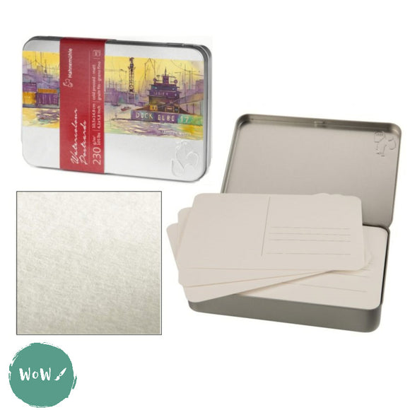 Watercolour Postcard - Hahnemuhle - Metal Tin of 30 - 230gsm - COLD PRESSED Surface
