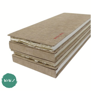 Hardback Watercolour Paper Book - SQUARE BOUND - PANORAMIC-  Khadi 100% cotton handmade Artists’ paper – 210gsm, ROUGH, 13 x 32 cm