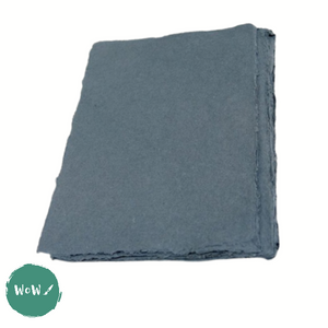 Khadi 100% cotton handmade Artists’ paper - 20 sheet pack - 210gsm - MEDIUM surface A3 -DARK GREY