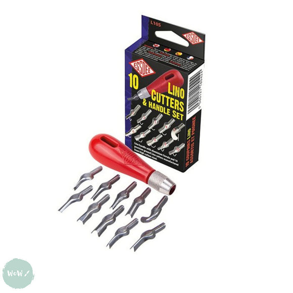 BLOCK / LINO PRINTING - CUTTING TOOL - Essdee L10S – Ten assorted blades and Handle pack