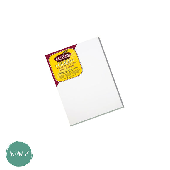 Loxley Gold Chunky- Triple white primed 100% 11oz cotton  36mm Deep Edge Stretched Box Canvas- 14 x 10