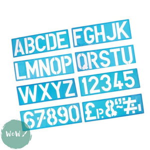DRAWING ACCESSORY- Lettering Stencil- 100mm (4") SIGN WRITERS KIT