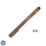 Uniball - Uni PIN - Fine line Pigment Pen - SEPIA – mm 0.5