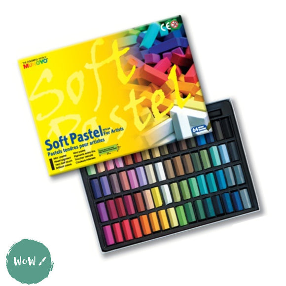 Soft Pastels Sets - Mungyo Soft HALF LENGTH Pastels for Artists- Set of 64