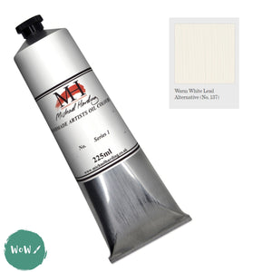 ARTISTS OIL PAINT - 225ml TUBE - Michael Harding - WARM WHITE 137 (Lead white Alternative)