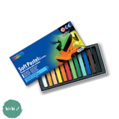 Soft Pastels Sets - Mungyo Soft Full Length Pastels for Artists- Set of 12
