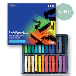 Soft Pastels Sets - Mungyo Soft Full Length Pastels for Artists- Set of 24