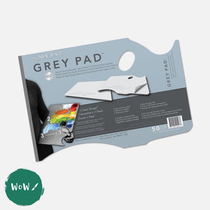 Tear-off Paper Palette pad- NEW WAVE - Ergonomic Grey Pad 11 x 16"