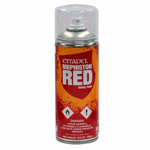 ACRYLIC SPRAY PAINT – Games Workshop - CITADEL - 400ml - 	MEPHISTON RED