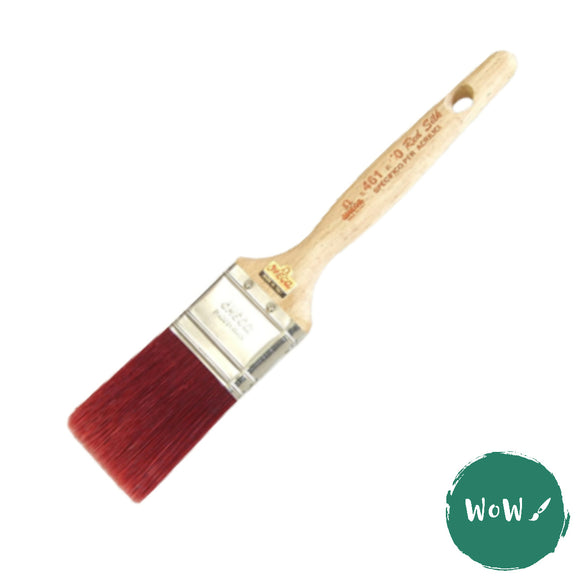 Omega-Series 461 'Red Silk' Polyester Flat Brushes-50mm