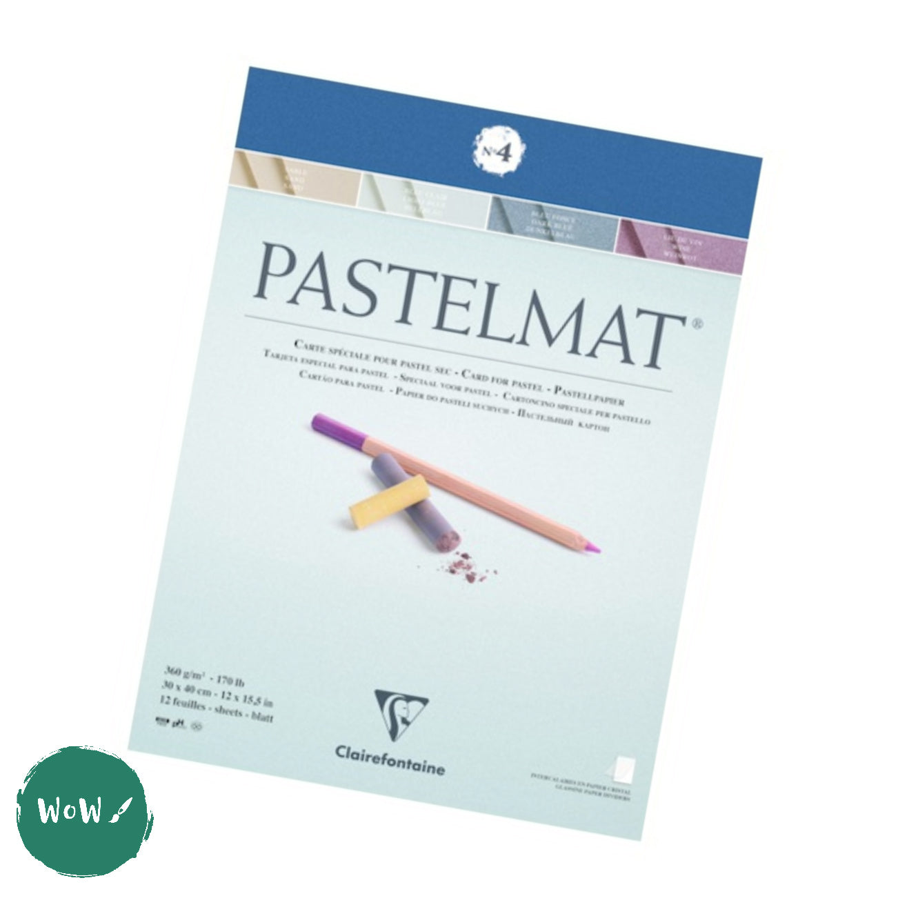 Clairefontaine Pastelmat Pad: 12 Pages, 360 gsm, Paperback