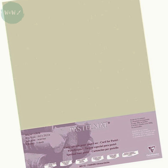 Clairefontaine Pastelmat : Pastel Paper : Sheet : 50x70cm : White
