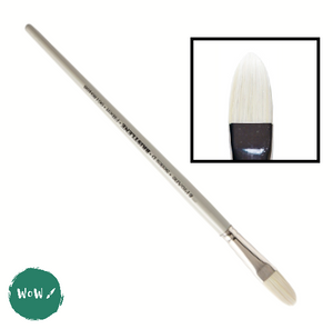 Oil & Acrylic Paint Brush - Pro Arte - Series D - BRISTLENE Synthetic Bristle – FILBERT – 10