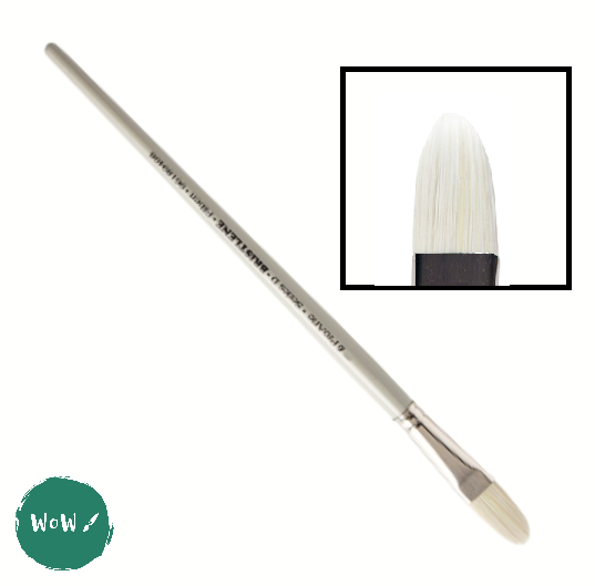 Oil & Acrylic Paint Brush - Pro Arte - Series D - BRISTLENE Synthetic Bristle – FILBERT – 12