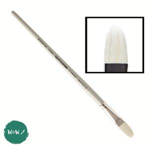 Oil & Acrylic Paint Brush - Pro Arte - Series D - BRISTLENE Synthetic Bristle – FILBERT – 14