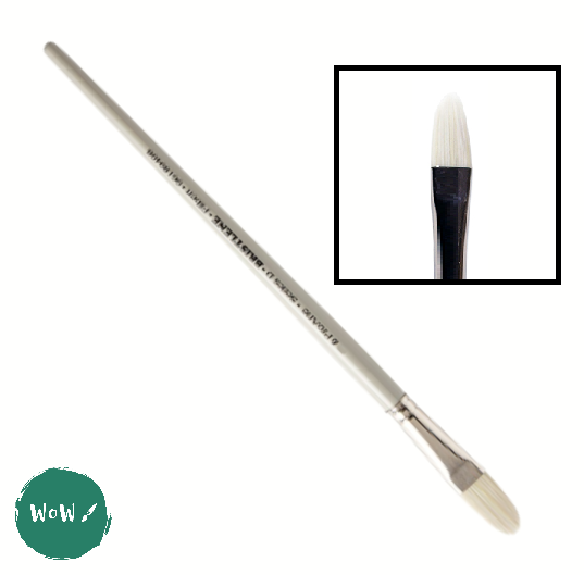 Oil & Acrylic Paint Brush - Pro Arte - Series D - BRISTLENE Synthetic Bristle – FILBERT – 4