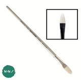 Oil & Acrylic Paint Brush - Pro Arte - Series D - BRISTLENE Synthetic Bristle – FILBERT – 4