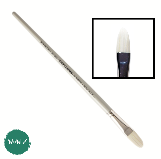 Oil & Acrylic Paint Brush - Pro Arte - Series D - BRISTLENE Synthetic Bristle – FILBERT – 6