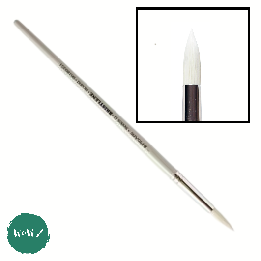 Oil & Acrylic Paint Brush - Pro Arte - Series D - BRISTLENE Synthetic Bristle – ROUND – 12