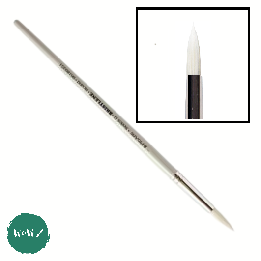 Oil & Acrylic Paint Brush - Pro Arte - Series D - BRISTLENE Synthetic Bristle – ROUND – 8