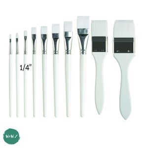 Pro Arte Series 32 Polar Nylon All Purpose Brushes- Flat - 1/4"