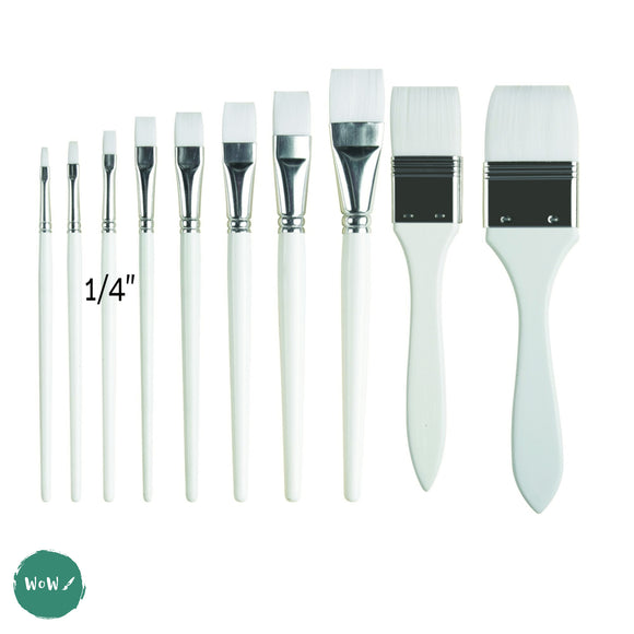 Pro Arte Series 32 Polar Nylon All Purpose Brushes- Flat - 1/4