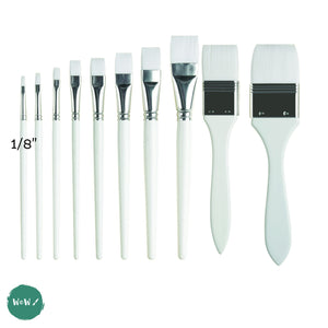 Pro Arte Series 32 Polar Nylon All Purpose Brushes- Flat - 1/8"