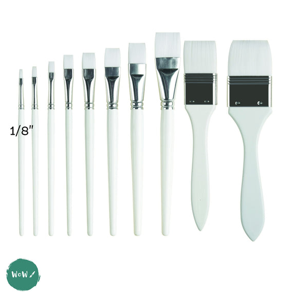 Pro Arte Series 32 Polar Nylon All Purpose Brushes- Flat - 1/8