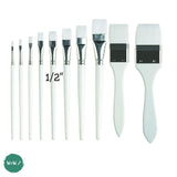 Pro Arte Series 32 Polar Nylon All Purpose Brushes- Flat - 1/2"
