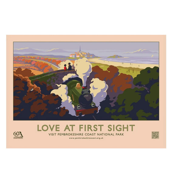 VISIT PEMBROKESHIRE A2 POSTER - 'Love at First sight' LANDSCAPE