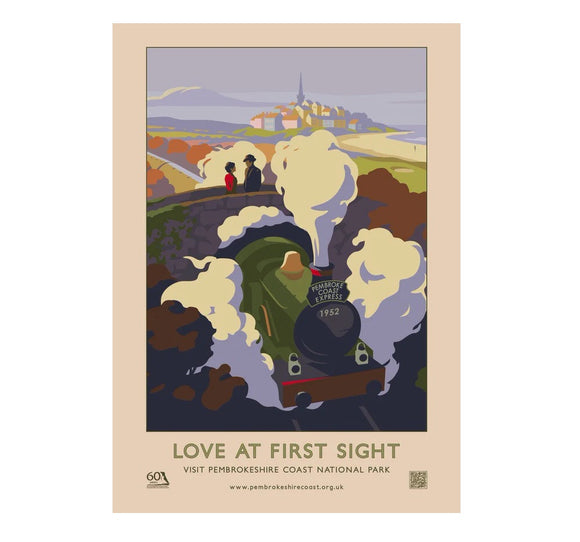 VISIT PEMBROKESHIRE A2 POSTER - 'Love at First Sight' PORTRAIT