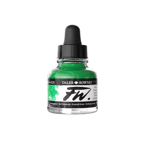 ACRYLIC INK - Daler Rowney FW – 29.5ml Pipette Bottle - 	EMERALD GREEN