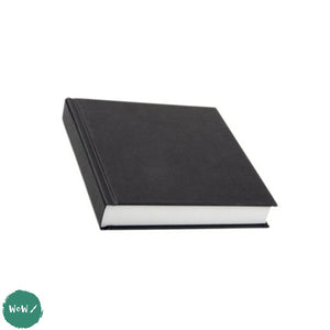 Hardback Square & Chunky Black Cloth Sketchbook - 250mm - 90 sheets 140 gsm All-Media Cartridge