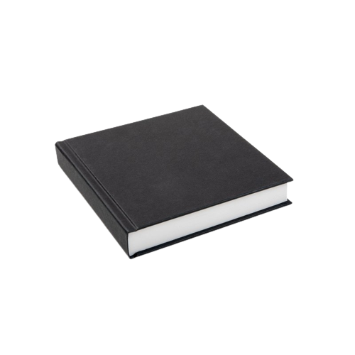 Hardback Square & Chunky Black Cloth Sketchbook - 195mm - 90 sheets 140 gsm All-Media Cartridge