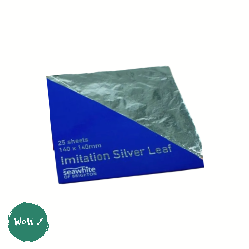 Gilding - Imitation Leaf- SILVER 140 x 140mm- 25 sheet pack