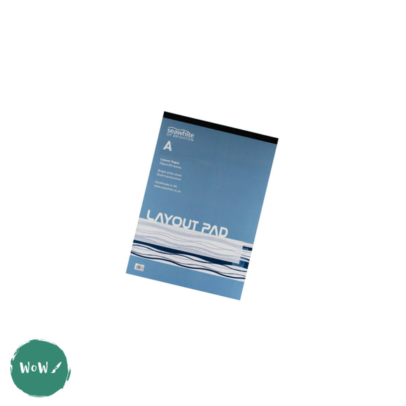 Layout Pad, 80 sheets, 50gsm layout paper A4 by Seawhite