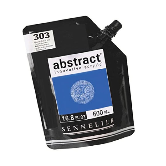 ACRYLIC PAINT - Sennelier ABSTRACT -  500ml pouch - 303 - COBALT BLUE HUE