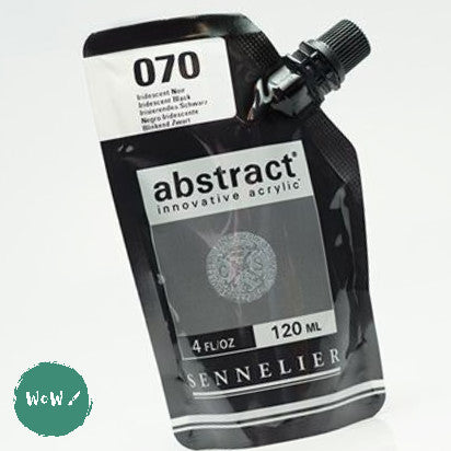 Sennelier ABSTRACT Acrylic Satin 120ml pouch - 070 - IRIDESCENT BLACK