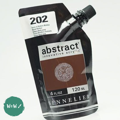 Sennelier ABSTRACT Acrylic Satin 120ml pouch - 202 -BURNT UMBER