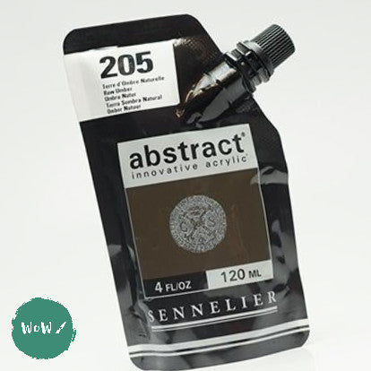 Sennelier ABSTRACT Acrylic Satin 120ml pouch - 205 - RAW UMBER