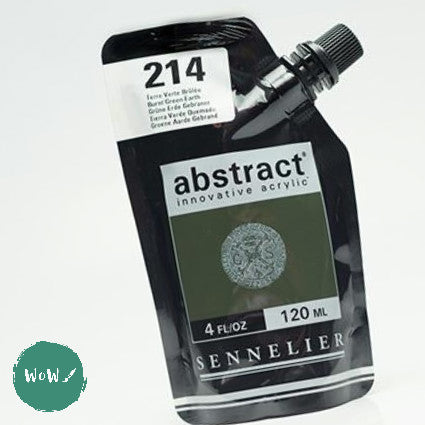 Sennelier ABSTRACT Acrylic Satin 120ml pouch - 214 - BURNT GREEN EARTH