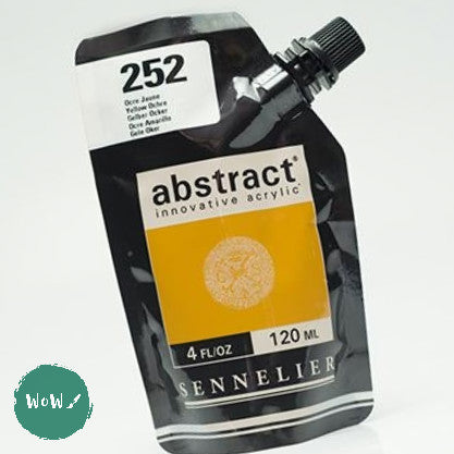 Sennelier ABSTRACT Acrylic Satin 120ml pouch - 252 - YELLOW OCHRE
